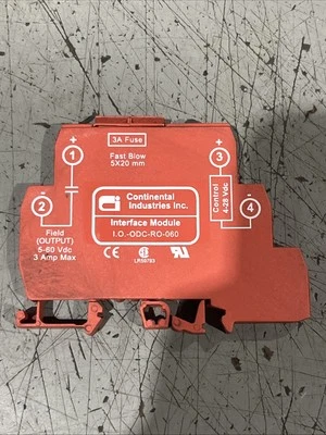 🔥Continental Industries I.O.-ODC-RO-060 Interface Module Fuse Indicator 🇺🇸 - Image 1 of 4