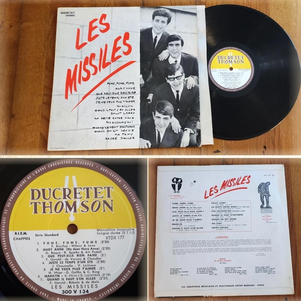 DISQUE LP 33t RPM BIEM (12") LES MISSILES « Sacré dollar »+13 BEAT France (1964) - Image 1 of 1