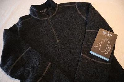 Kuhl Thor 1/4 Zip Sweater Pullover Men's S Gotham Black Thermokore Fleece Jacket - Image 1 of 4