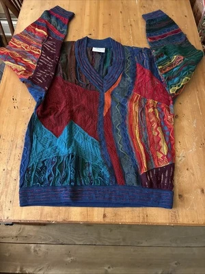 Vintage COOGI Chunky Men’s S Australia Pullover Sweater 74095 Multi 100% Cotton - Image 1 of 4