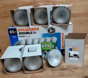 6CT: SYLVANIA 65WATT 120V Indoor Large Flood Light Bulbs BR30 SAVE ENERGY 485lum - Picture 1 of 1