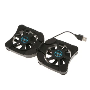 USB Mini Folding 2 Lüfter Laptop Notebook Cooling Cooler Pad - Bild 1 von 6