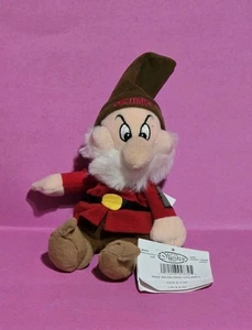 Disney Blancanieves y 7 enanos, gruñón 8" mini bolsa de frijoles gorro de colección gorro juguete de peluche - Imagen 1 de 12
