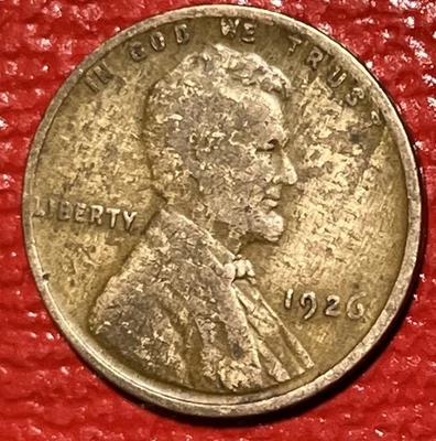 1926 Lincoln Wheat Cent Monster Woody Wood Grain Improper Alloy Mix Error Coin - Image 1 of 4