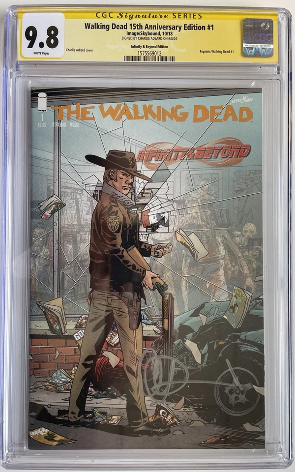 Walking Dead #1 15th Ann Infinity & Beyond Edition CGC 9.8 SS Charlie Adlard - Image 1 of 1
