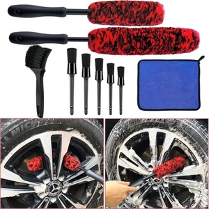 9Pcs Wheel Tire Brush Set, Wheel Brushes for Cleaning Wheels Tire Rim, Soft W... - Picture 1 of 7