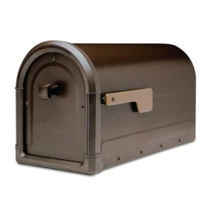 Architectural Mailboxes Post Mount Mailbox Cast Aluminum Knob Galvanized Steel - Picture 1 of 12