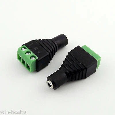 10x 3.5mm 1/8" Stereo Female To AV Screw Video AV Balun Terminal Plug Adapter - Image 1 of 4