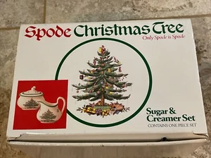 Spode Christmas Tree Sugar & Creamer Set New In Box - Picture 1 of 3
