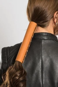 Hair Glove® Classic Brown Leather Ponytail Holder Hair 8" - Picture 1 of 4