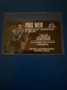 Paul Weir Signed Business Card New Mexico State Basketball Autograph Auto  - Picture 1 of 2
