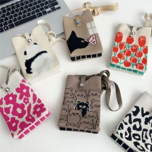 Mini Knot Wrist Bag High-capacity Phone Bag New Knit Handbag Women - Picture 1 of 20