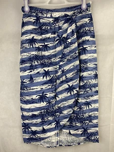 Collectif Skirt Size UK 10 S kala mahiki sarong skirt blue - Picture 1 of 11