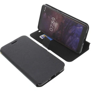 Tasche für Nokia 7 Plus Book-Style Schutz Hülle Handytasche Buch Schwarz - Bild 1 von 4