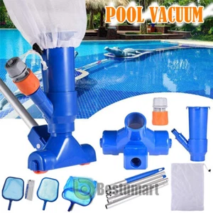 Heavy Duty Deep Pool Skimmer Net Leaf Rake Cleaning Mesh Bag Vacuum Head Cleaner - Picture 1 of 57