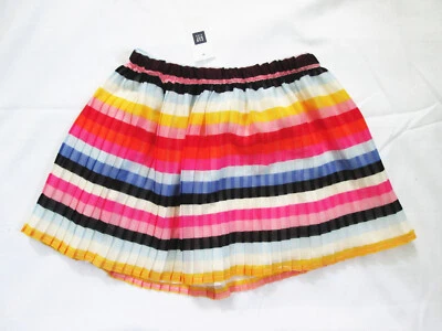 NEW GAP Kids S  6-7 Rainbow Stripe Pleated Flowy Colorful Artsy Fun Party Skirt - Изображение 1 из 4