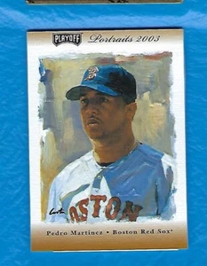 PEDRO MARTINEZ 2003 RETRATOS DE PLAYOFFS JUEGO CAMISETA USADA BOSTON RED SOX HOF #/100 - Imagen 1 de 2