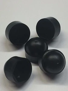 50 x M12 Black Dome Bolt Nut Protection Caps Covers Exposed Hex 19mm Spanner - Picture 1 of 3