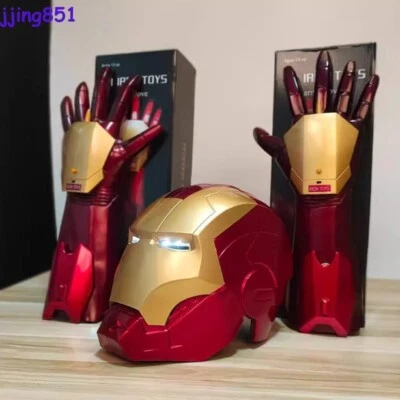 Iron Man JARVIS LED Voice Avengers Hand Arm Light Long Gloves Cosplay Props Gift - Image 1 of 4