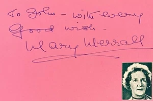 MARY MERRALL Autograph SIGNED 4x6 CARD Nicholas Nickleby DEAD of NIGHT VERZI - Picture 1 of 3
