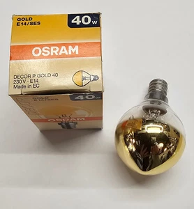 Kopfspiegellampe OSRAM Glühlampe TROPFEN P45 E14 40W GOLD Kopfspiegel DECOR - Bild 1 von 1