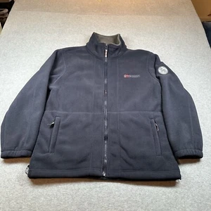 Outdoor Norway Mens 2XL Jacket Coat Black Fleece Zip Up Multi Pocket *NOTE - Picture 1 of 15