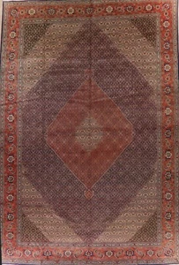 Antique Palace Size Geometric Vegetable Dye Oriental Rug Wool Handmade 13x19 - Picture 1 of 12