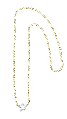 ¡Gran regalo! Bonito Collar Estrella Diamante Oro 14k Dos Tonos Foto 1 de 4