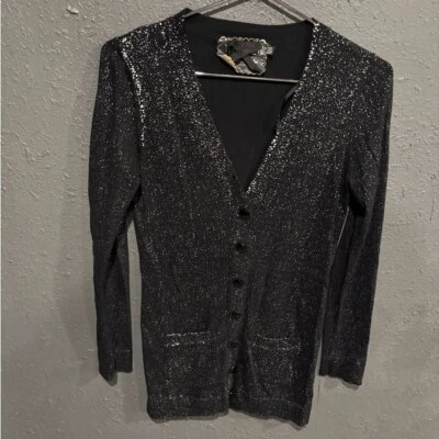 Twelve by Twelve Black Sparkly Cardigan - Image 1 of 4