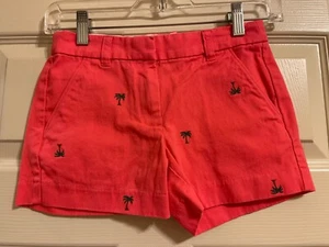 Crewcuts Pink Shorts with Palm Trees Adjustable Waist Girls EUC Size 10 - Picture 1 of 2