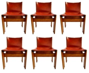 lotto di sei sedie monk design afra e tobia scarpa per molteni anni 70 - Imagen 1 de 10