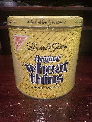 VINTAGE 1987 LIMITED EDITION NABISCO WHEAT THINS COLLECTIBLE TIN - Image 1 of 4