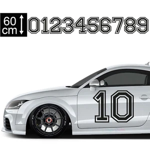Adesivi Numeri Partenza Auto Altezza 60cm - Numero Gara, Numero Gara Adesivi Auto 4 - Foto 1 di 2