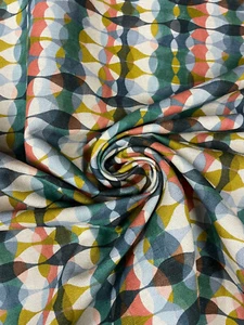 Lee Jofa Modern Overtone Print Multi - Geometric Cotton/Linen Upholstery Fabric - Picture 1 of 17