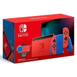 Nintendo Switch Mario Red & Blue Limited Edition Console (UK Plug) Bundle NEW - Picture 1 of 3