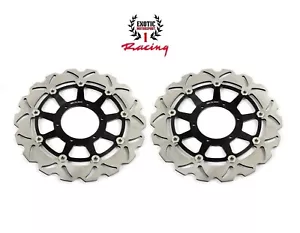 2 Front Brake Disc Rotors Set For Honda CBR 1000 RR 2006-2007 Wave Rotors - Picture 1 of 6
