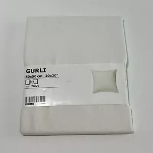 IKEA GURLI Cushion Pillow Cover Square 20X20 Ivory Cream 100% Cotton NEW - Picture 1 of 6