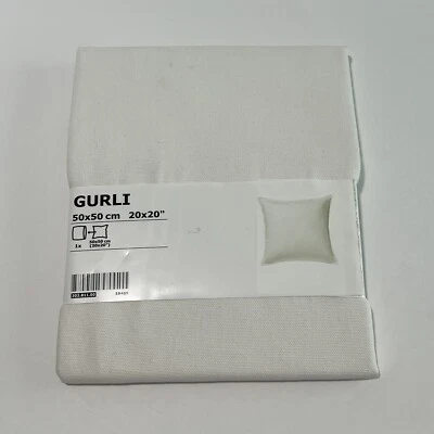Capa de travesseiro IKEA GURLI quadrada 20X20 creme marfim 100% algodão NOVA - Imagem 1 de 4