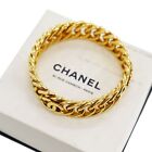 CHANEL CC Logos Chain Used Bracelet Gold Plated #CD416 S