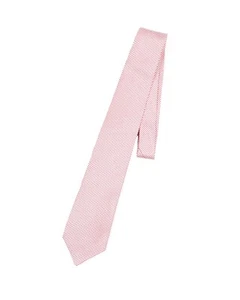 LUIGI BORRELLI Napoli Tie White Pink Silk Woven Necktie - Picture 1 of 7