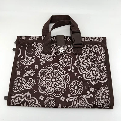 Bolsa de viaje de crucero colgante Treinta y uno artículos de tocador maquillaje bloques de madera floral 8x11 Foto 1 de 4