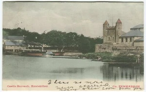 CASTLE BARRACK, ENNISKILLEN - Co Fermanagh Paddle steamer Postcard - Picture 1 of 2