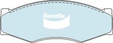 Juego de pastillas de disco de freno delanteras Bendix DB340 4x4 para Nissan 720 Navara Nomad Pathfinder Foto 1 de 2