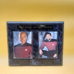 Star Trek Crew Plaque The Captain And First Officer Riker And Picard - Picture 1 of 7