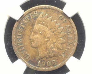 HS&C: 1908 S Indian Head Penny/Cent NGC F 15 BN - US Coin - Picture 1 of 4