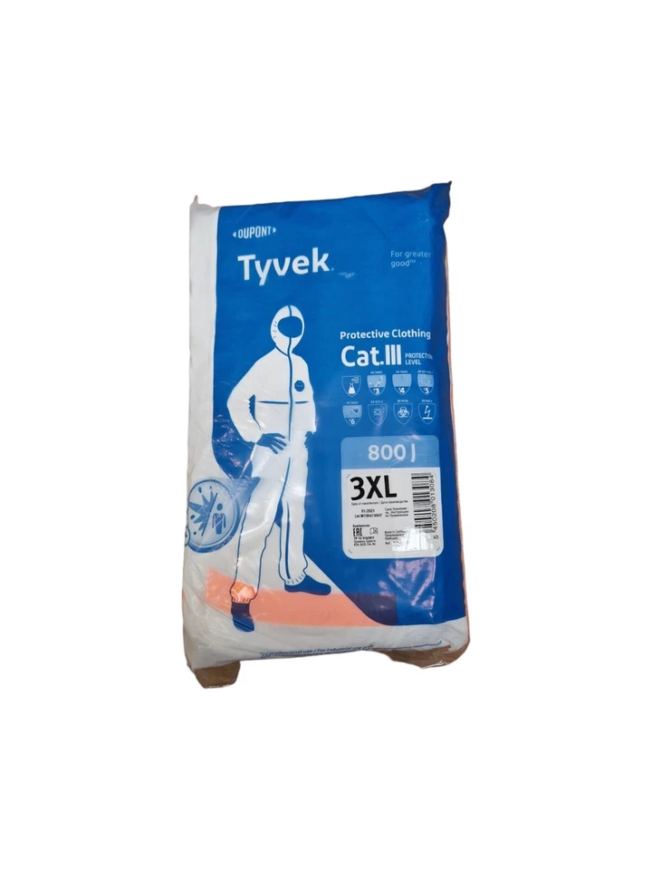 5 Stück DuPont Einwegoverall TYVEK 800J Maler Mechanik Lackierer Abriss 3XL