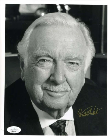Walter Cronkite JSA Signed 8x10 Photo Autograph Cover