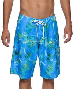 Free World Splash Wave Print 21" Board Shorts NWT - Picture 1 of 4