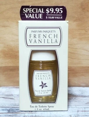 Dana Parfums Parquets ~ French Vanilla ~ 1.5 oz EDT spray NIB discontinued (#UV2 - Image 1 of 3