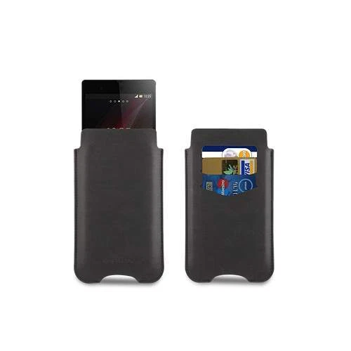 GENUINE ROXFIT SONY XPERIA Z1 / Z2 SLIP WALLET POCKET CASE POUCH | BLACK - Image 1 of 1